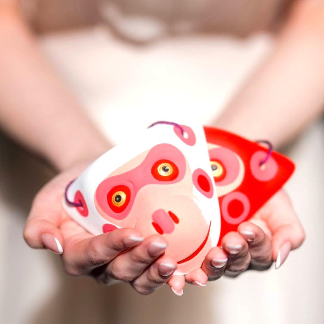 今宿人形人清 作　猿面(カラーバリエーション)　縁起物 伝統工芸 | 8枚目